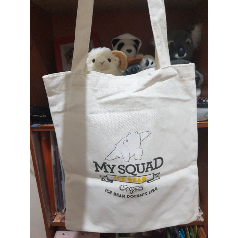 100% ORI MINISO Tote Bag We Bare Bears