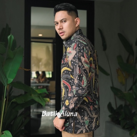 kemeja Baju batik pria lengan panjang Modern Cowok Premium Laki Laki  Jumbo Slim fit Kasual Full Furing Mewah Ori Asli Bahan Katun Big Size Exclusive Simple Elegan Kombinasi Model Terbaru Lengan Panjang Pria BATIK ALUNA PL 110