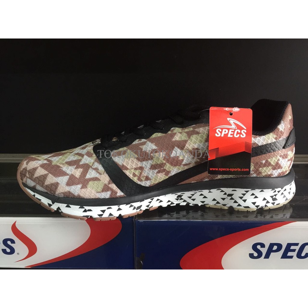 Sepatu running specs Flow walnut black original new 2017