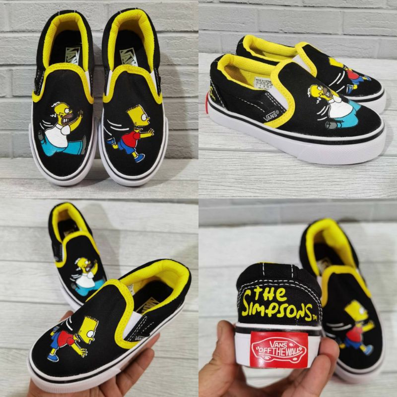 SEPATU KIDS ANAK VANS SLIP ON THE SIMPSONS SIZE 26-30