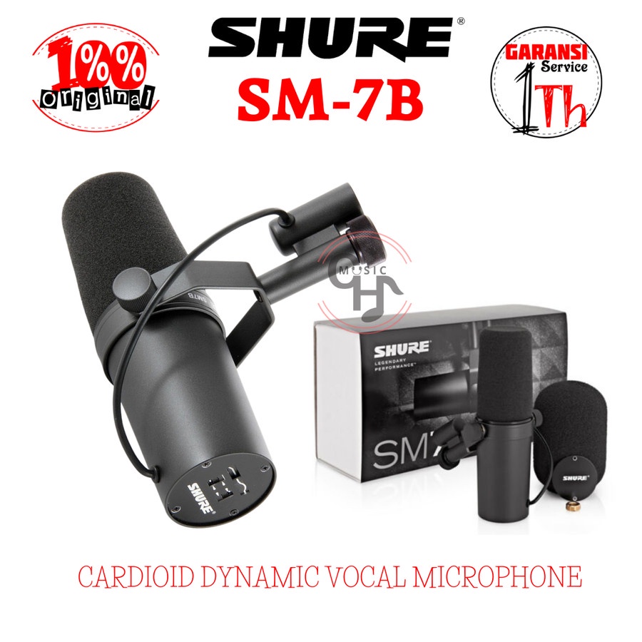 Jual Shure SM7B Cardioid Dynamic Vocal Microphone Original | Shopee ...