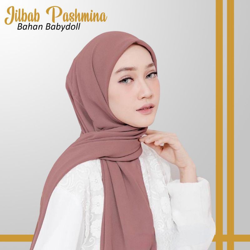 Pashmina terbarau 180x75 cm ceruty baby doll premium (Pashmina instan)Shaw)