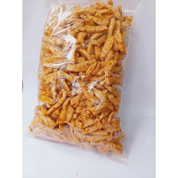 BASRENG STICK CRISPY VIRAL [ 500 gr ] BUMBU BASAH REMPAH ASLI DAUN JERUK/HALAL-stic Pedas 500gr
