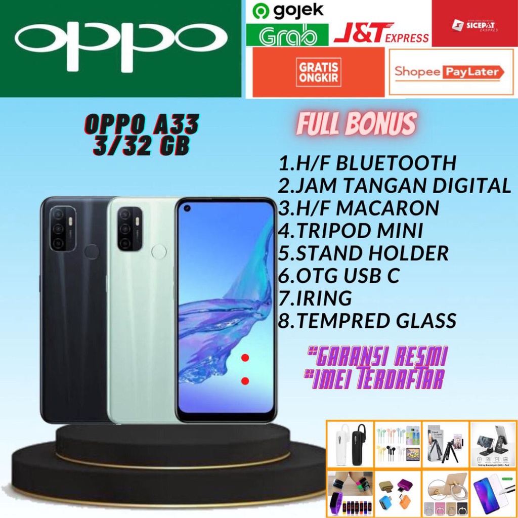 OPPO A33 RAM 3/32GB NEW BARU GARANSI RESMI