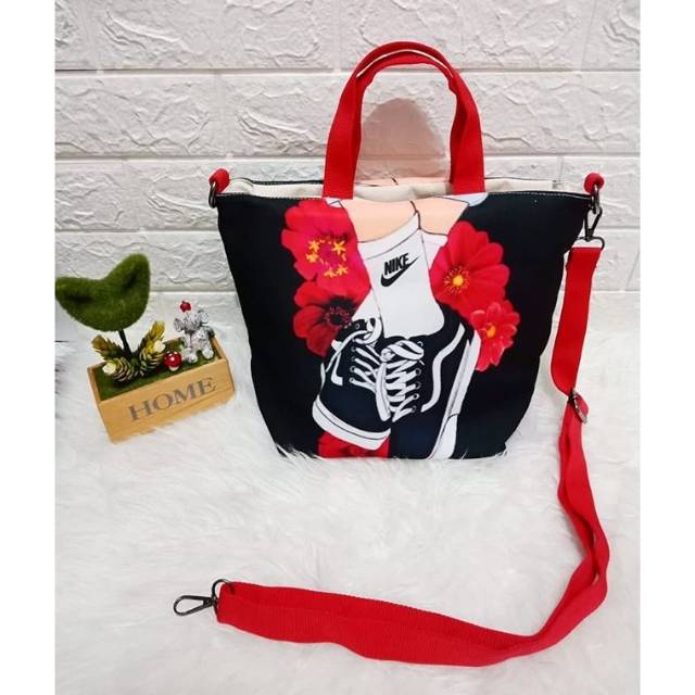 Tas selempang / Tas printing / Mini slingbag kode :  Nike shoes