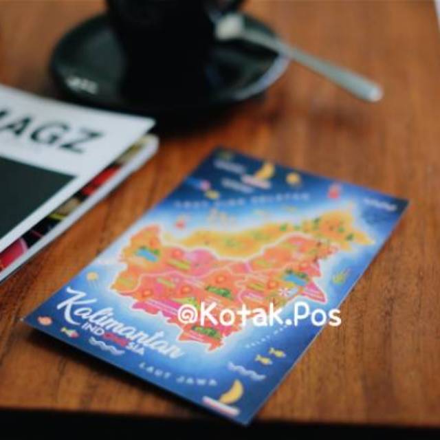 

KALIMANTAN MAP CARD SERIES KOTA INDONESIA ILUSTRASI KARTU POS POSTCARD POSTCROSSING SURAT FILATELI