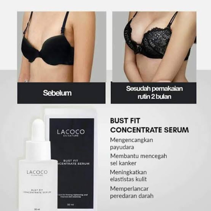 LACOCO Bust Fit Concentrate Serum [30ml] /Pembesar Payudara/Pengencang Payudara BPOM/Serum Payudara