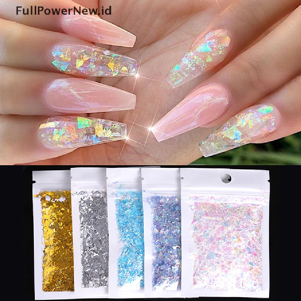 Sequin Glitter Flakes Holografik Warna-Warni Ukuran 5g Untuk Dekorasi Nail Art