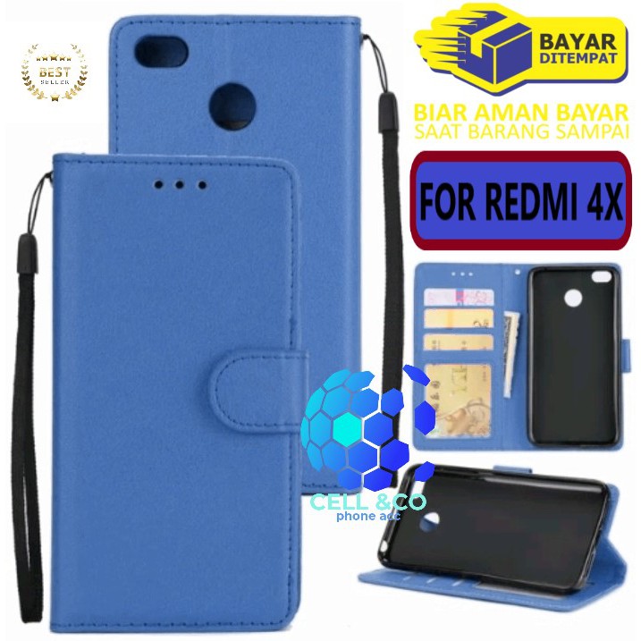 Flip cover XIAOMI REDMI 4X Flip case buka tutup kesing hp casing flip case leather wallet