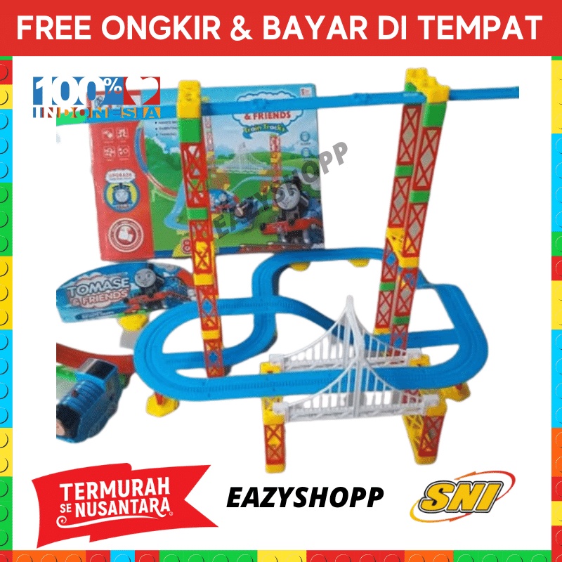 Kereta Api Mainan Anak Rel Panjang Edukasi Laki Laki Besar Kado Hadiah Bermain Anak Cowok Ulang Tahu