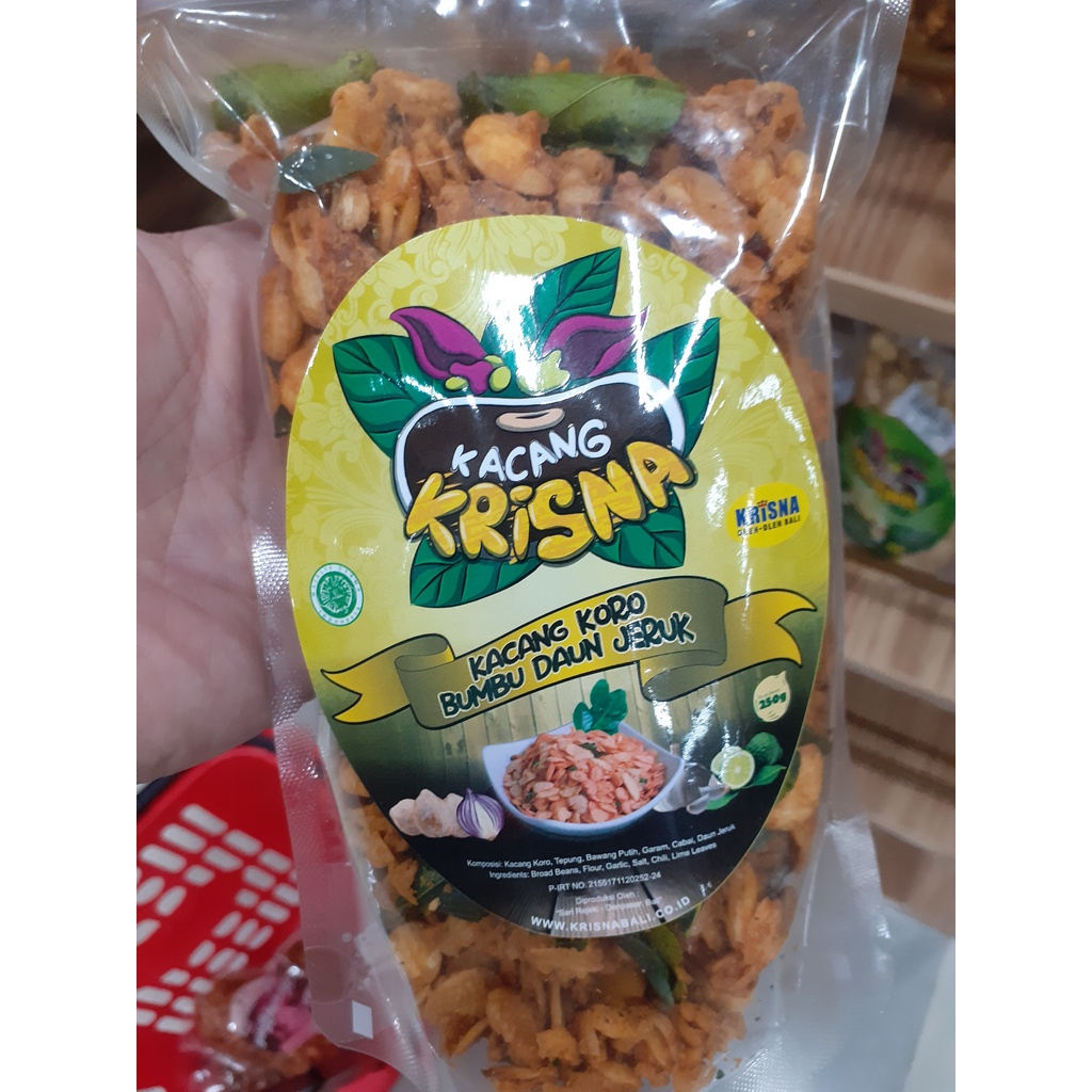 KACANG KORO GETES BALI RASA BUMBU DAUN JERUK KRISNA/SARI REJEKI ASLI KHAS BALI 250 GR