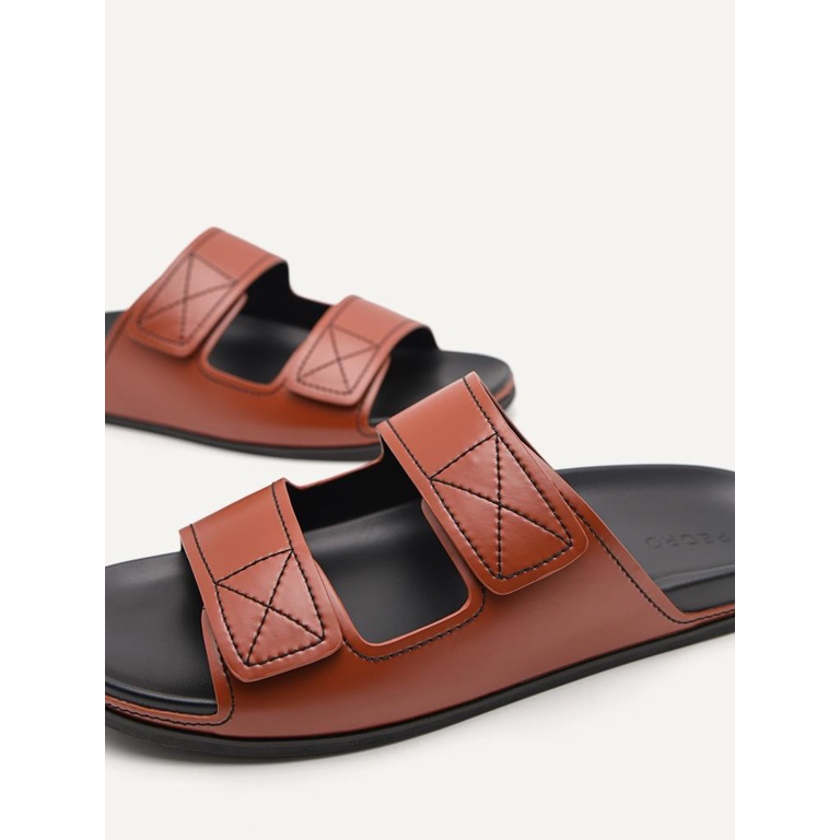 SANDAL SLIDE PEDRO PRIA ORIGINAL CASUAL BRANDED COKLAT PM136