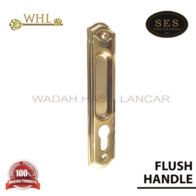 Kunci Pintu Dorong SES & ALBION Kuningan (Handle Pintu Dorong & Body Kunci Pintu Dorong)
