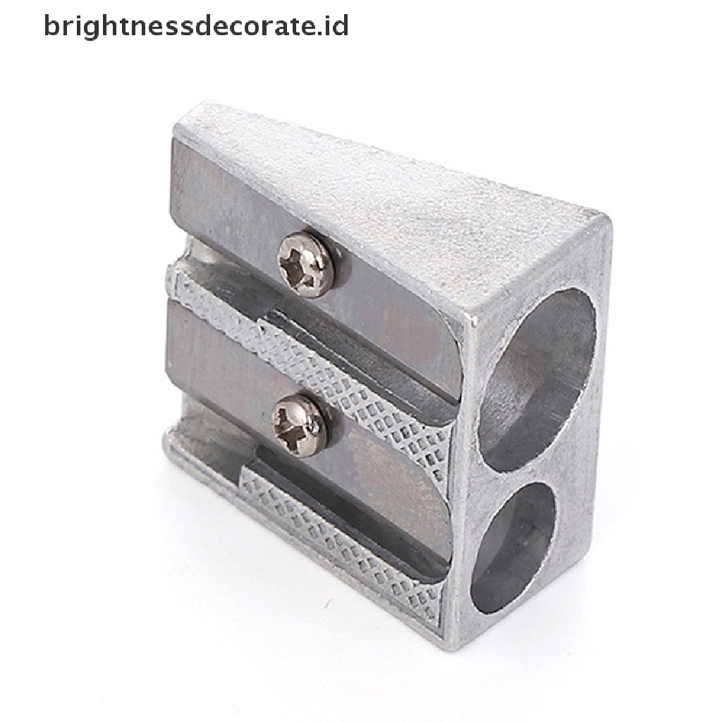 [birth] New Reliable Metal Pencil Sharpeners Double Hole Drawing Writing Sharpener  [ID]