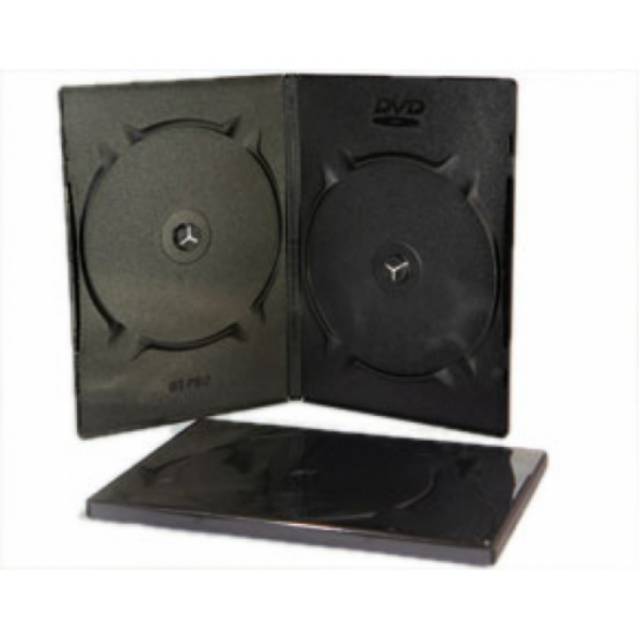 CASE CD - DVD Double warna hitam borongan (21 pcs)