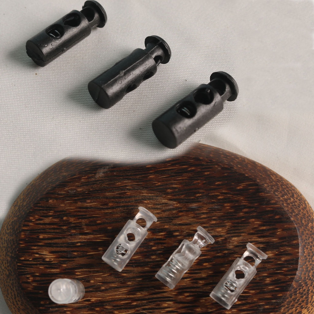 Stopper Tabung - Stopper Botol - Stopper Tali 2 (dua) Lubang - 12 pcs