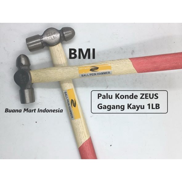 Palu Konde ZEUS 1LB Gagang Kayu | Palu Getok | Martil GG Kayu (1PC)