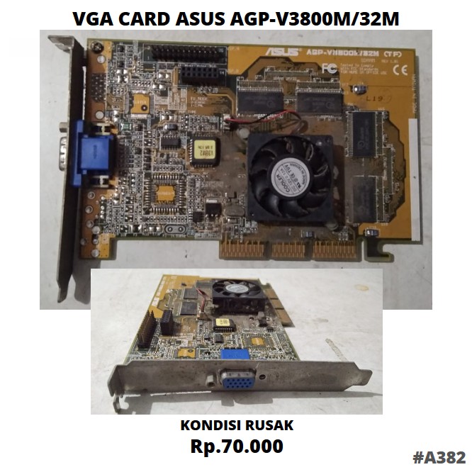 VGA CARD ASUS AGP-V3800M/32M #A382