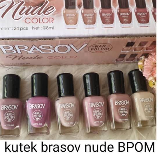 [ 24 PCS ] KUTEK BRASOV NUDE SERIES PERBOX ISI 24 PC ORIGINAL BPOM - KUTEKS NUDE COLOR - NAIL POLISH