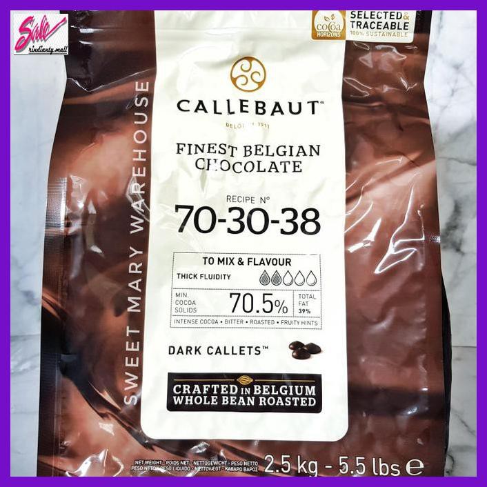 

SAKMACOKLAT- CALLEBAUT 7030 2,5KG DARK EXTRA BITTER CHOCOLATE 70,5% 70-30-38 2.5KG -MAKANAN-MINUMAN.