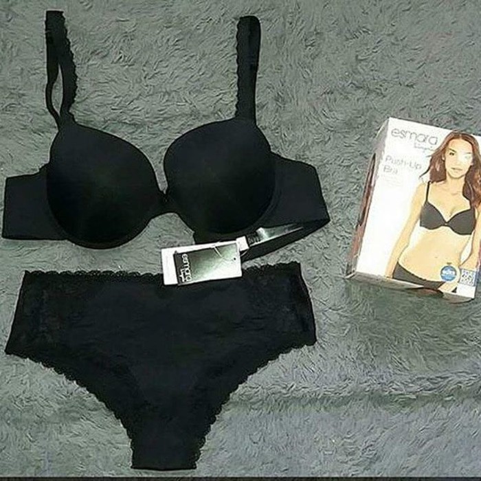 Bra Set With Panty Esmara 662 Color Black