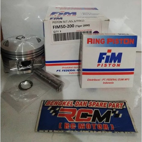 SEHER SEKER PISTON KIT FIM50 TIGER OS 200 DIAMETER 65,5 65.5 PIN PEN 15 ORI ORIGINAL FIM ASLI