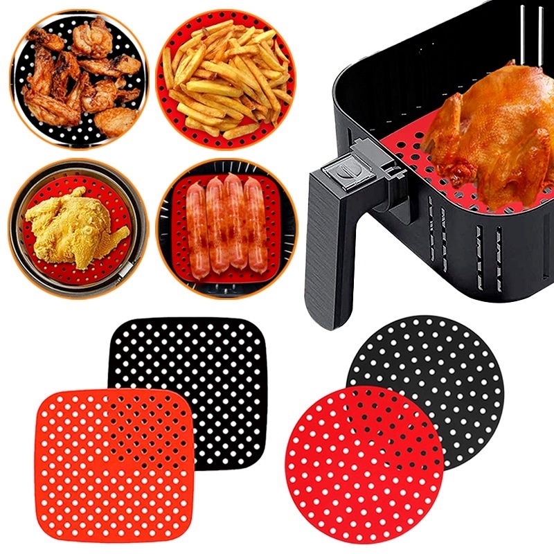 Alas Silikon Tahan Panas Anti Lengket Reusable Untuk Microwave / Air Fryer