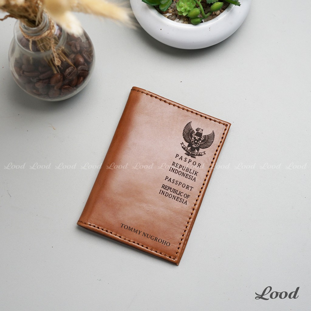 PASSPORT COVER - SAMPUL PASSPORT - PASSPORT CASE KULIT  - GRATIS UKIR NAMA