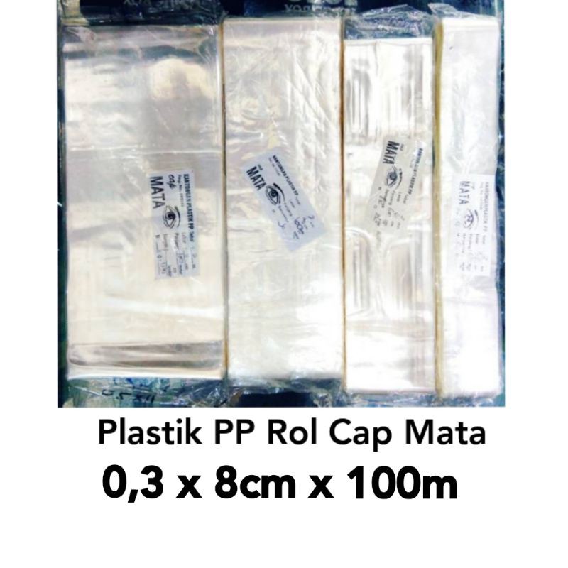 PLASTIK ROLL 03X8 CM CAP MATA PAYUNG KACANG MENTE TEMPE SNACK AKSESORIS JEPIT