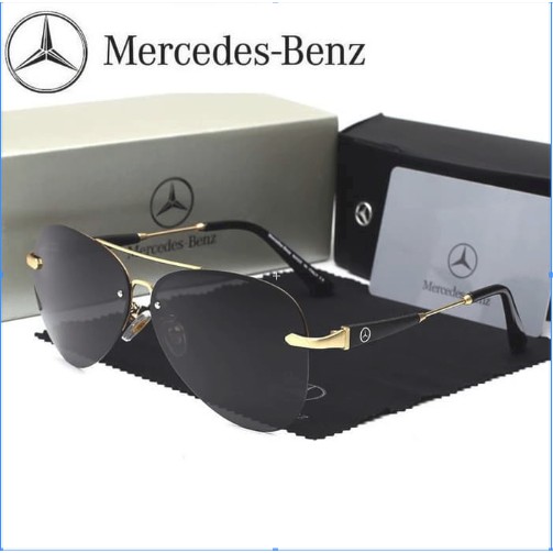 Kacamata Sunglass Fashion Cool Mewah Mercedes Benz Aviator Pilot Premium UV Protect Glasses