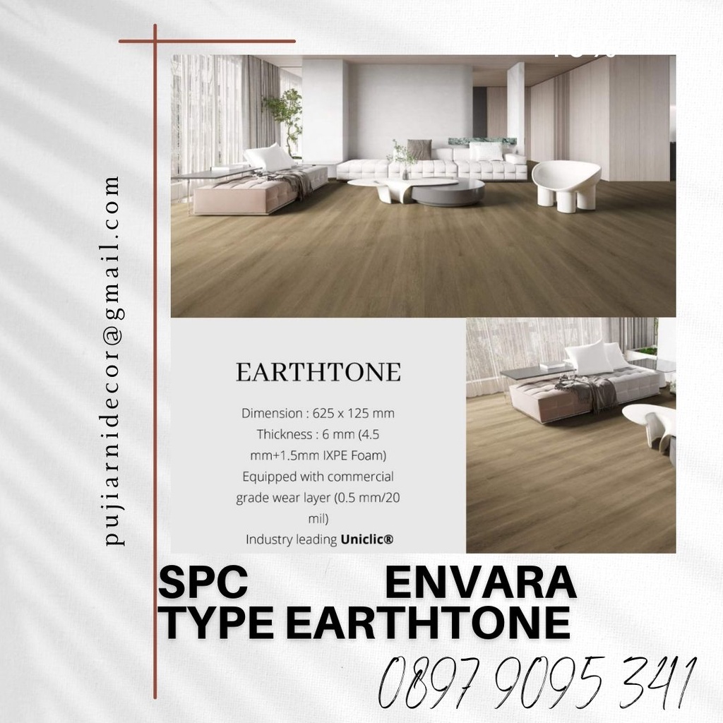 Lantai kayu Spc Envara type Earthtone
