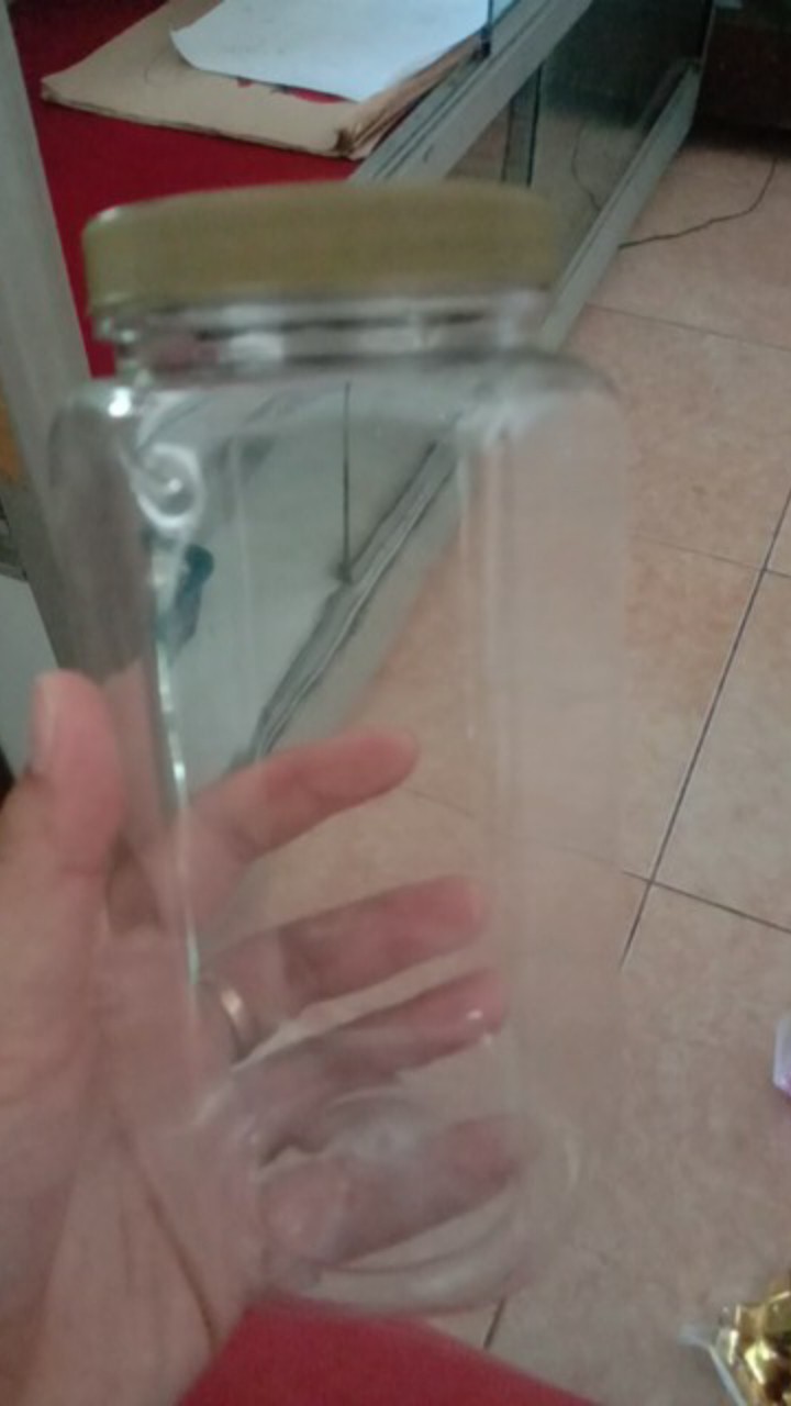 Toples Plastik Hexagonal 700 Ml / Toples Coklat / Toples Kue