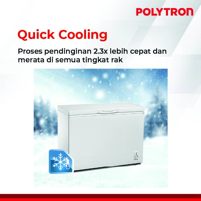 Chest Freezer Polytron 300Ltr PCF 317 / Freezer Box Polytron PCF317