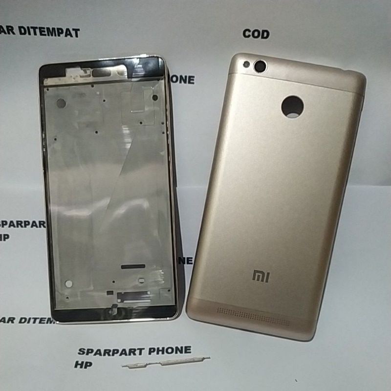 Original Casing Housing Redmi 3 Pro 3s Original Backdoor + Frame Tatakan Lcd Redmi 3s 3 Pro Fullset 