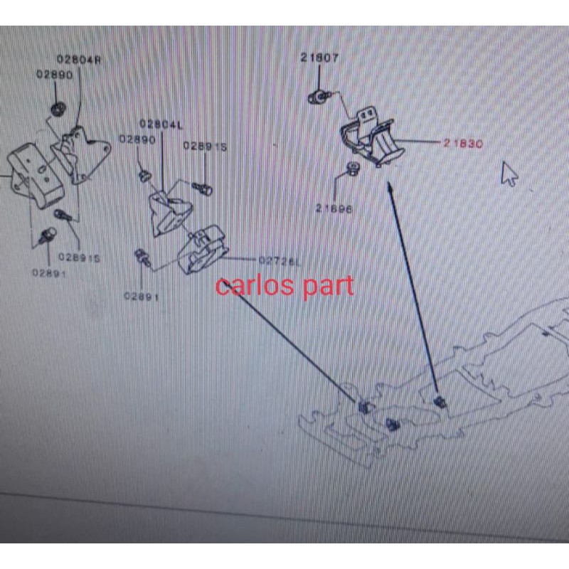 dudukan vers pajero lama kg4w original