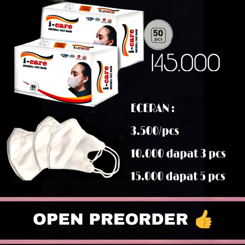 masker duckbill i care