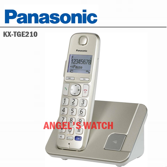 ANGELSWATCH TELEPON WIRELESS PANASONIC KX-TGE210 CAN BE USED HANDSET JACK 3,5'' WIRELESS PHONE ECO PLUS CLEAR SOUND