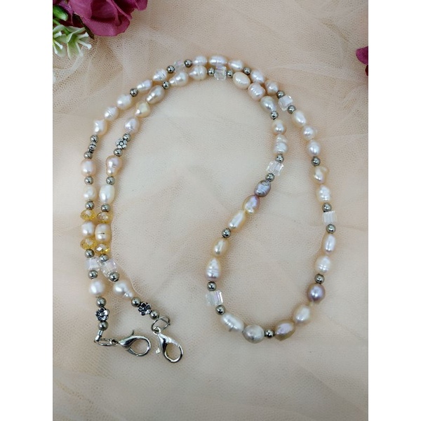 Kalung masker mutiara air tawar