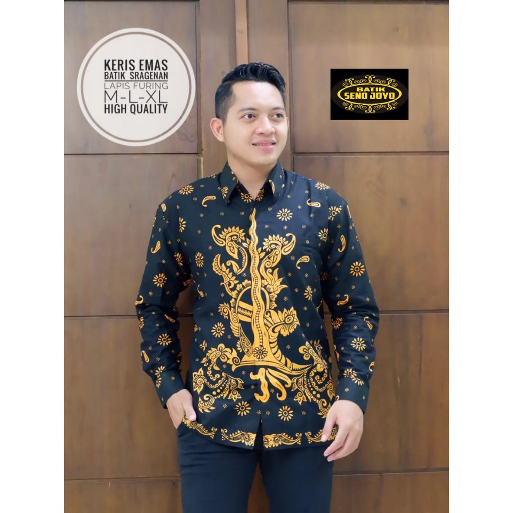 KERIS EMAS SENOJOYO KEMEJA BATIK SOLO PRIA LENGAN PANJANG PENDEK LAPIS FURING ATASAN PREMIUM MODERN KATUN HALUS PARANG LASEM PARANG PETHUK TIRTO UTOMO KUSUMO JATI KEMBANG RAMBAT  PEKSI KENONGO ANGGORO MAWAR LIRIS GURDO TUNGGAL  PANJI LESMONO WIBISONO BIMA