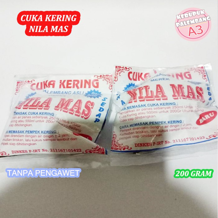 

CUKA KERING NILA MAS CUKA KEMASAN KHAS PALEMBANG TERLARIS