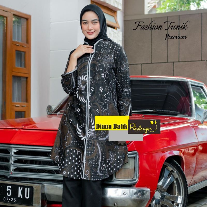 TERBARU Tunik Batik Wanita Kantor Lengan Panjang Releting Terlaris M L XL XXL XXXL