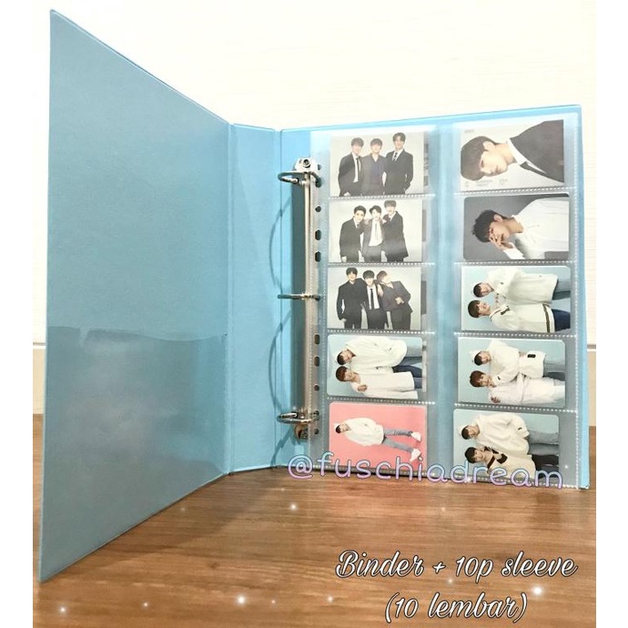 

(Binder + 10P Sleeve) Ukuran A4 2/3/4 Ring Untuk Photocard/Polaroid Terlaris