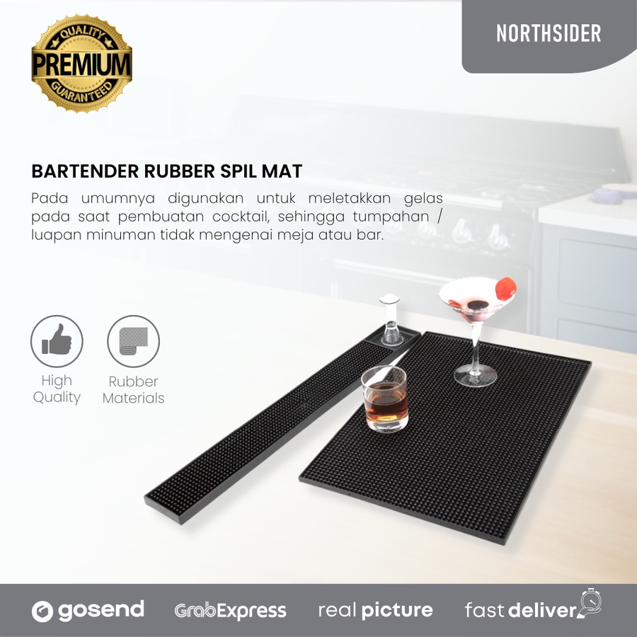 BAR MAT BARTENDER RUBBER BAR SPIL MAT | KARET TATAKAN GELAS