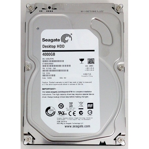 Harddisk Seagate 4TB SATA3 - 5400 RPM - BarraCuda Series