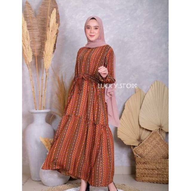 Gamis Syar'i Adsf Neo Etnic Dress Maxy