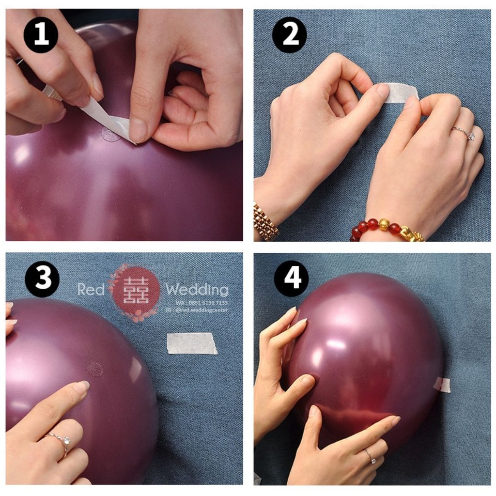 Roll Glue Transparan Simple dan Portable untuk Dekorasi Wedding Sangjit Lem Balon / Perekat Tempelan Dinding / Lemari / Pintu