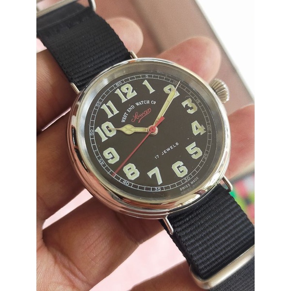 Jam Tangan West End Watch Sowar Military Manual Winding Swiss New Old Stock