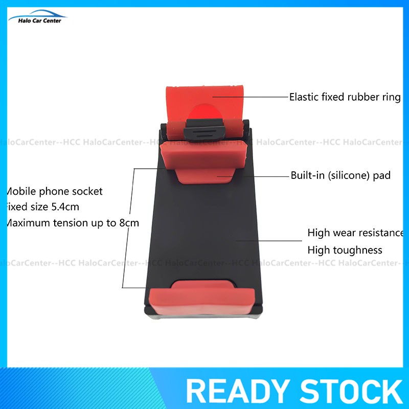 Stand Holder Handphone / HP / Tablet Universal Model Jepit Setir Mobil