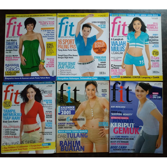 Majalah Fit Cover Sherina Munaf, Dewi Sandra, Wulan Guritno, Lusi Rahmawaty, Ine Febriyanti dll