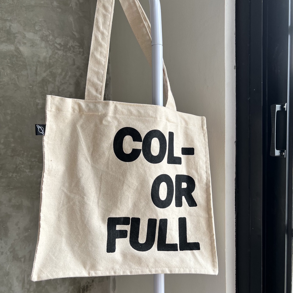 TOTE BAG AESTHETIC KANVAS COLORFULL